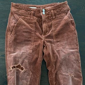 Red Corduroy Pants by Pilcro (Anthropologie) in size 25